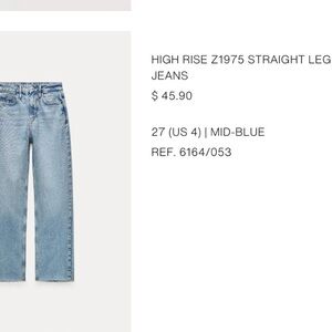 Zara Mid-Blue High Rise Flare Jeans